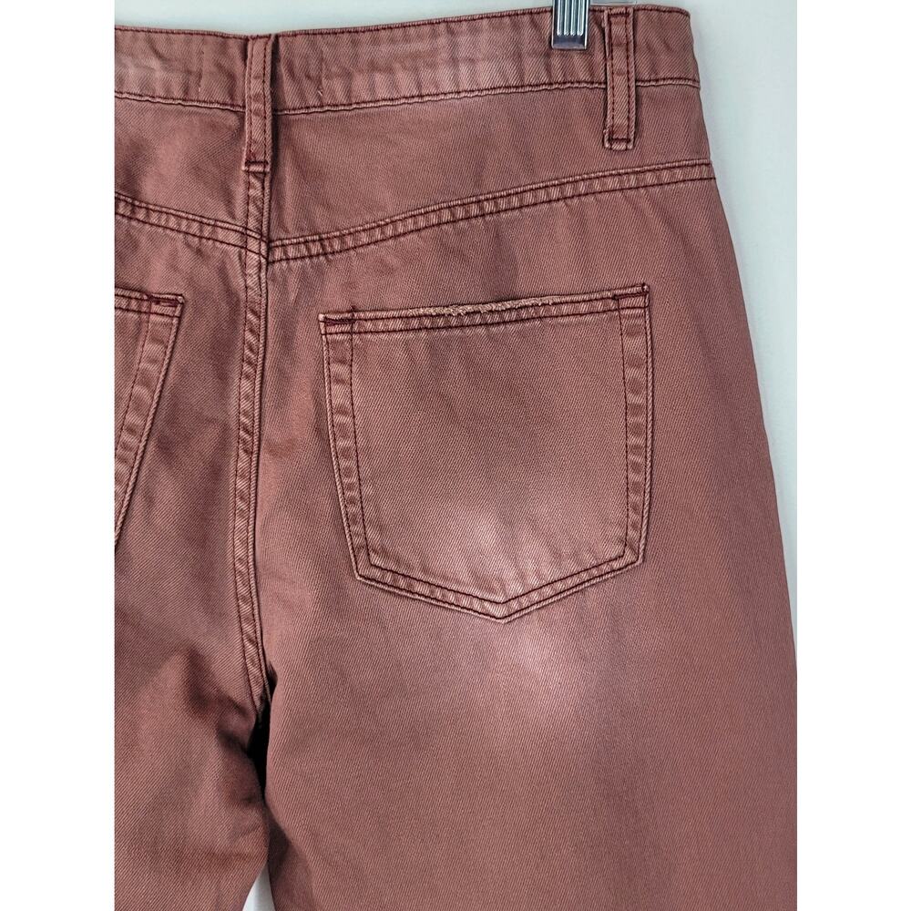 Rust VERVET Leslie 90s Vintage Flare Distressed High Rise Crop Jeans Size 29 - Picture 7 of 10